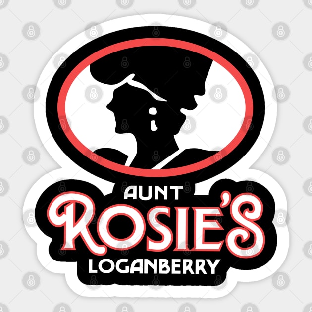 Aunt Rosie's Loganberry Vintage Logo Sticker by Carl Cordes